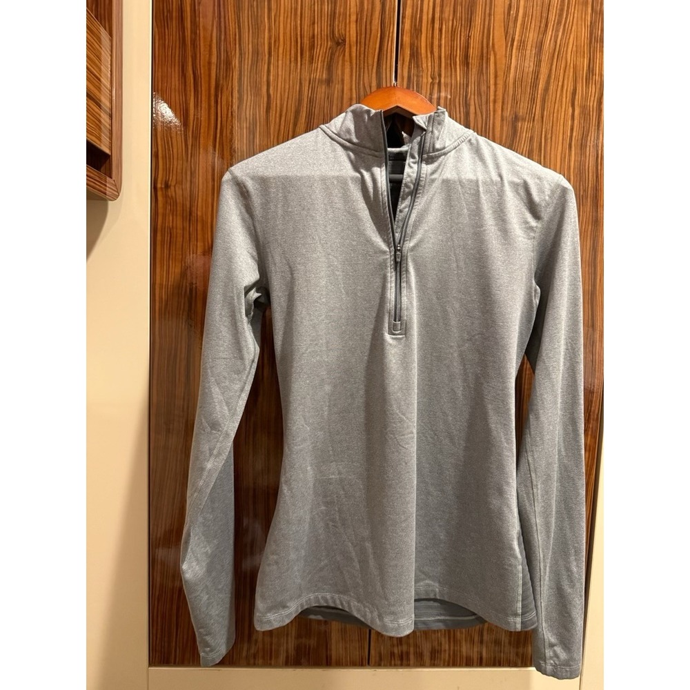 Nike Dri-Fit Womens Half Zip Jacket Gray Running Top 803145-063 L